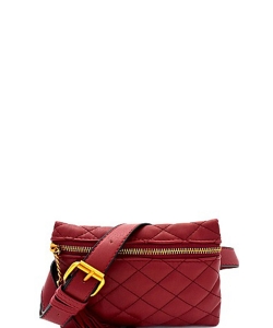 Quilted Fashion Fanny Pack OS7028 WINE